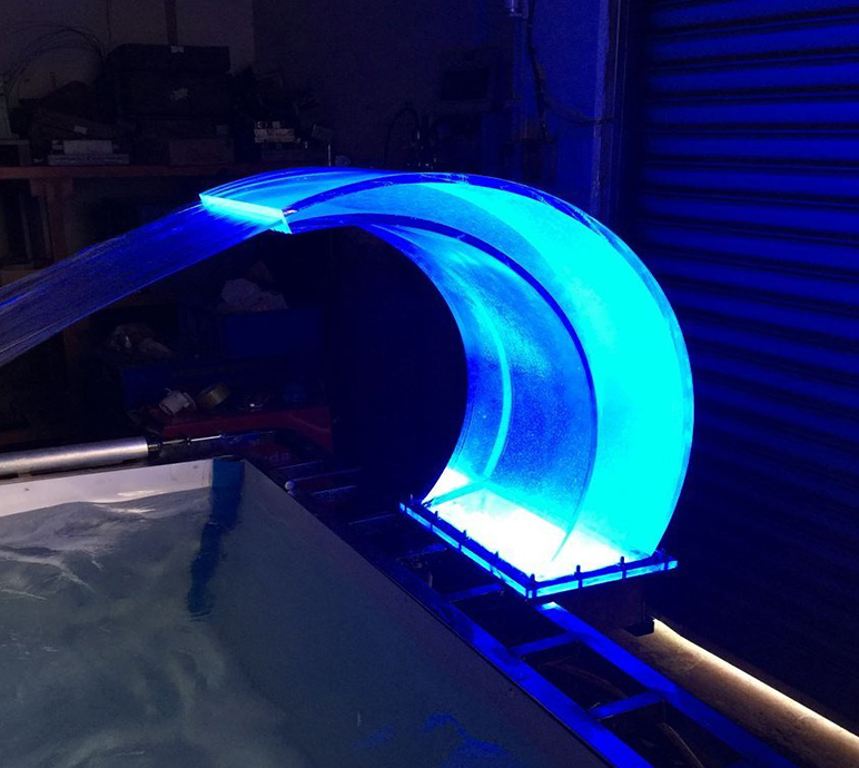 Water Curtan water flow LED lighting for spa massage